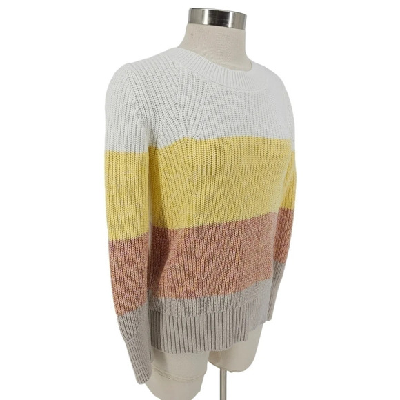 GAP Sweater Colorful Bold Stripe Long Sleeve Crew Neck Knit Pullover - Picture 3 of 7